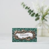 Elegante Vintage Frame & Lace Business Card Visitenkarte (Stehend Vorderseite)
