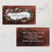 Elegante Vintage Frame Steampunk-Visitenkarte Visitenkarte (Vorne/Hinten)