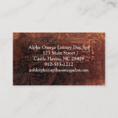 Elegante Vintage Frame Steampunk-Visitenkarte Visitenkarte (Rückseite)