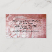 Elegante Vintage Frame Steampunk-Visitenkarte Visitenkarte (Rückseite)