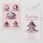Elegante Vintage Franzosen backen Bäckerei Visitenkarte (Vorne/Hinten)