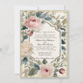 Elegante Vintage französische Goldmedaille Einladung (Vorderseite)