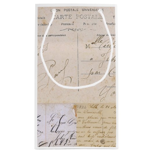 Elegante Vintage französische Kleine Geschenktüte (Rückseite)