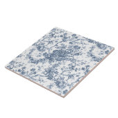 Elegante Vintage französische Stickereitoilette Fliese (Seite)