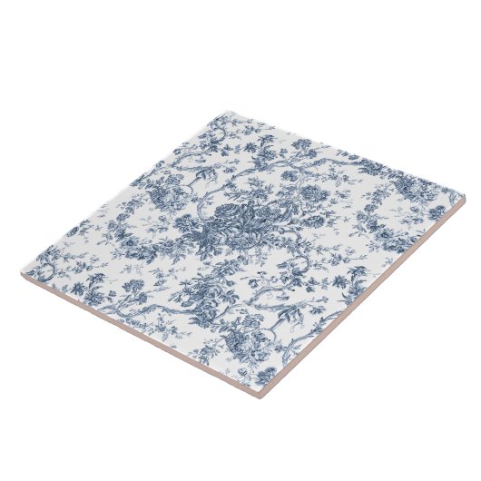 Elegante Vintage französische Stickereitoilette Fliese (Seite)