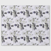 Elegante Vintage französische Stickereitoilette Geschenkpapier (Flach)