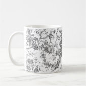 Elegante Vintage französische Stickereitoilette Kaffeetasse (Links)