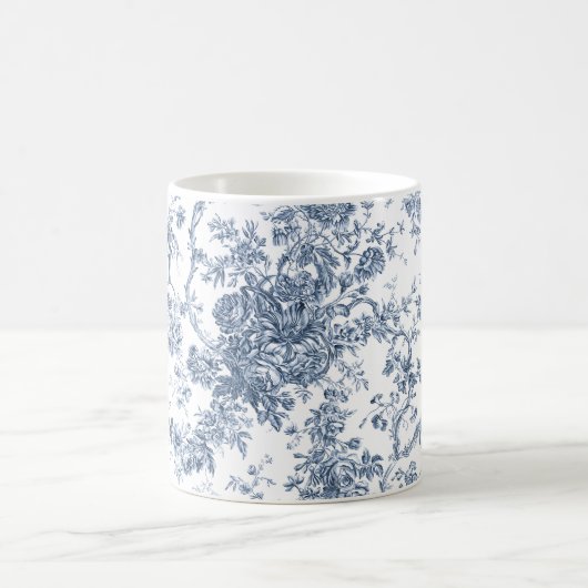 Elegante Vintage französische Stickereitoilette Kaffeetasse (Mittel)