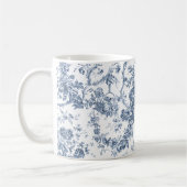 Elegante Vintage französische Stickereitoilette Kaffeetasse (Links)