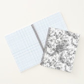 Elegante Vintage französische Stickereitoilette Notizblock (Innenseite)