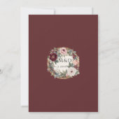 Elegante Vintage Französische Wine Wedding Einladung (Rückseite)