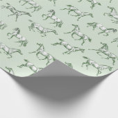 Elegante Vintage Galopp Pferde Wandern Geschenkpapier (Ecke)