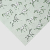 Elegante Vintage Galopp Pferde Wandern Seidenpapier (Detail)