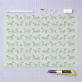 Elegante Vintage Galopp Pferde Wandern Seidenpapier (Handwerk)