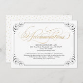 Elegante Vintage geblüht Kalligraphieunterkunft Begleitkarte (Vorne/Hinten)