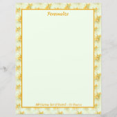 Elegante Vintage Gelbe Daffodils Blume (Vorderseite)