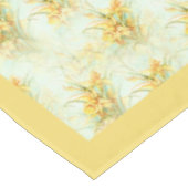 Elegante Vintage Gelbe Daffodils Blume Tischdecke (Schrägansicht)