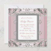 Elegante Vintage Girl Dusche Einladungen (Rückseite)