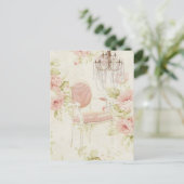 Elegante, Vintage, gmädchenhafte Parismode Postkarte (Stehend Vorderseite)