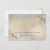 Elegante Vintage Gold Frame Hearts Einladung (Rückseite)