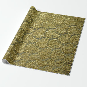 Elegante Vintage Gold Lace Geschenkpapier