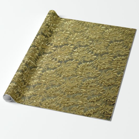 Elegante Vintage Gold Lace Geschenkpapier (Ungerollt)
