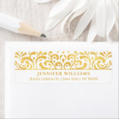 Elegante, Vintage Gold- und Weißadress (Insitu)