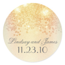 Elegante, Vintage Goldlichter Hochzeit