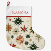 Elegante Vintage Goldmedaille Großer Weihnachtsstrumpf (Vorderseite)