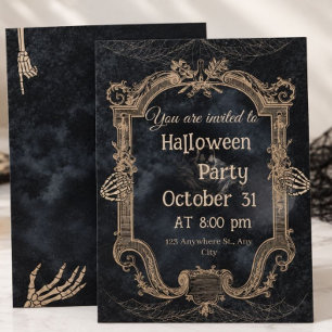 Elegante Vintage-Gotik-Halloween-Party-Einladung Einladung