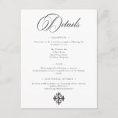 Elegante Vintage gotische Moody Botanische Hochzei Begleitkarte (Vorderseite)