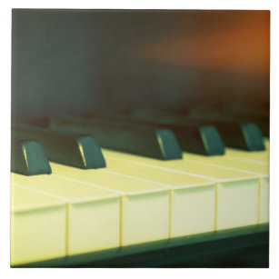Elegante Vintage Grand Piano Keys Fotografie Fliese