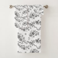 Elegante Vintage Gravierschwarze Rose und Ribbons