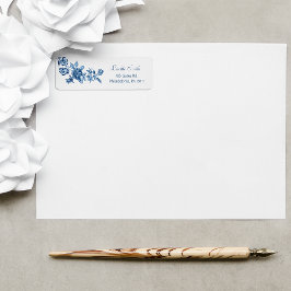 Elegante Vintage, gravierte blaue Rose