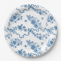 Elegante Vintage, gravierte blaue Rose und Ribbons