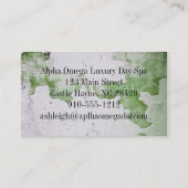 Elegante Vintage Green Frame Business Card Visitenkarte (Rückseite)