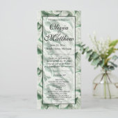 Elegante Vintage grüne Blattkalligraphie (Stehend Vorderseite)