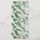 Elegante Vintage grüne Blattkalligraphie Menükarte (Rückseite)