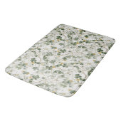 Elegante Vintage Grüne Gold Botanische Illustratio Badematte (Schrägansicht)