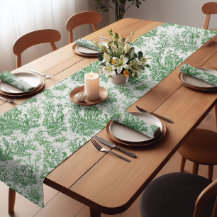 Elegante Vintage grüne Kröte Kurzer Tischläufer