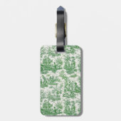 Elegante Vintage Grüntüte Gepäckanhänger (Rückseite vertikal)