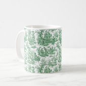 Elegante Vintage Grüntüte Kaffeetasse (Vorderseite Links)