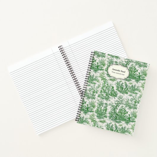 Elegante Vintage Grüntüte Notizblock (Innenseite)