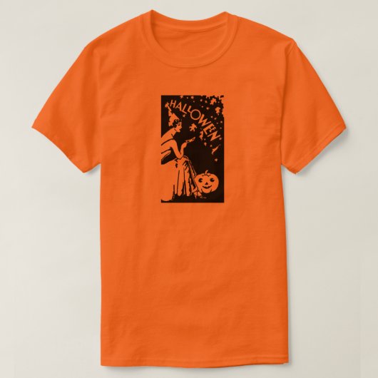 Elegante Vintage Halloween-Lady mit Maske T-Shirt (Design vorne)