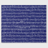 Elegante Vintage handgeschriebene Blatt Musiknoten Geschenkpapier (Flach)