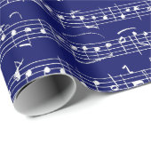 Elegante Vintage handgeschriebene Blatt Musiknoten Geschenkpapier (Rolleneckpunkt)