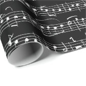 Elegante Vintage handgeschriebene Blatt-Musiknoten Geschenkpapier (Rolleneckpunkt)
