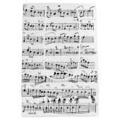 Elegante Vintage handgeschriebene Blatt-Musiknoten Mittlere Geschenktüte (Rückseite)