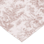 Elegante, Vintage hellbraune Stadt de jouy gedruck Tischdecke (Schrägansicht)