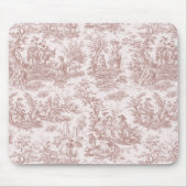 Elegante Vintage hellbraune Stadt de jouy Mousepad (Vorne)